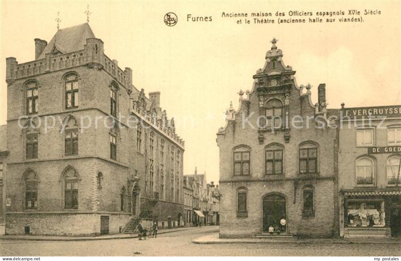 73340408 Furnes Flandre Ancienne Maison Des Officiers Espagnois Et Le Théâtre Fu - Veurne