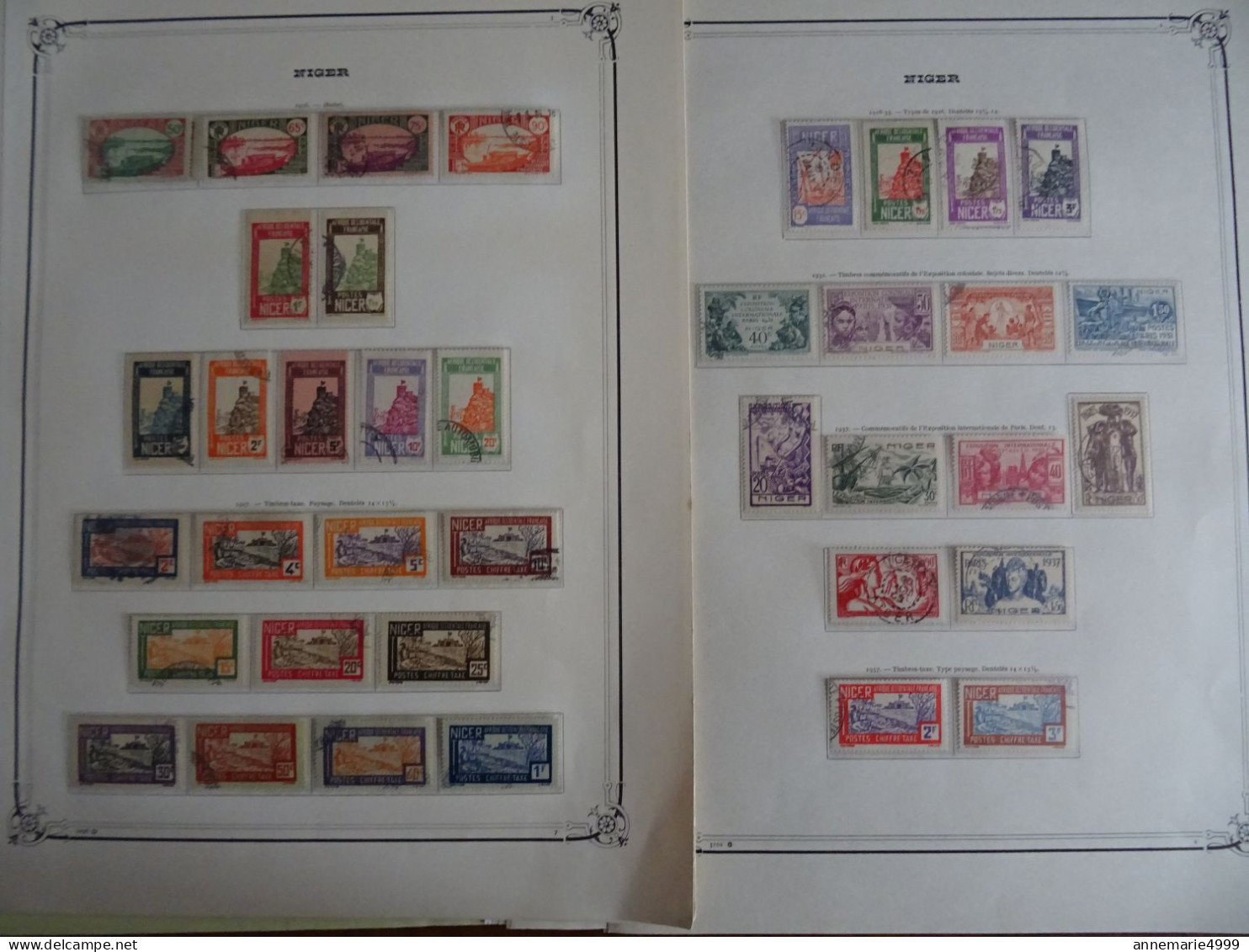 France Colonies NIGER  Collection COMPLETE Cote 410 € € Voir Scan - Usados