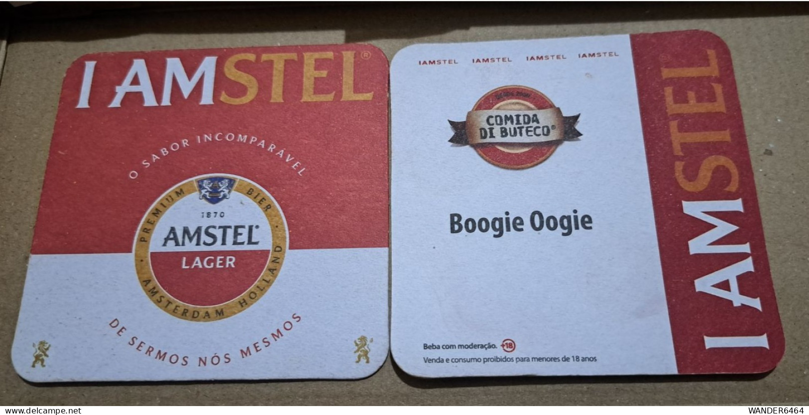 AMSTEL HISTORIC SET BRAZIL BREWERY  BEER  MATS - COASTERS #044 BOOGIE OOGIE - Beer Mats