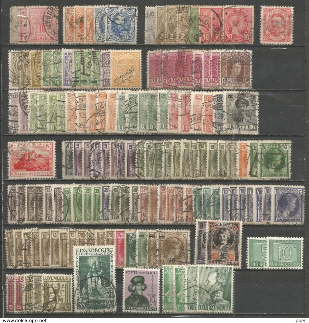 Luxembourg - Lot De 192 Timbres Courants Oblitérés - Collections