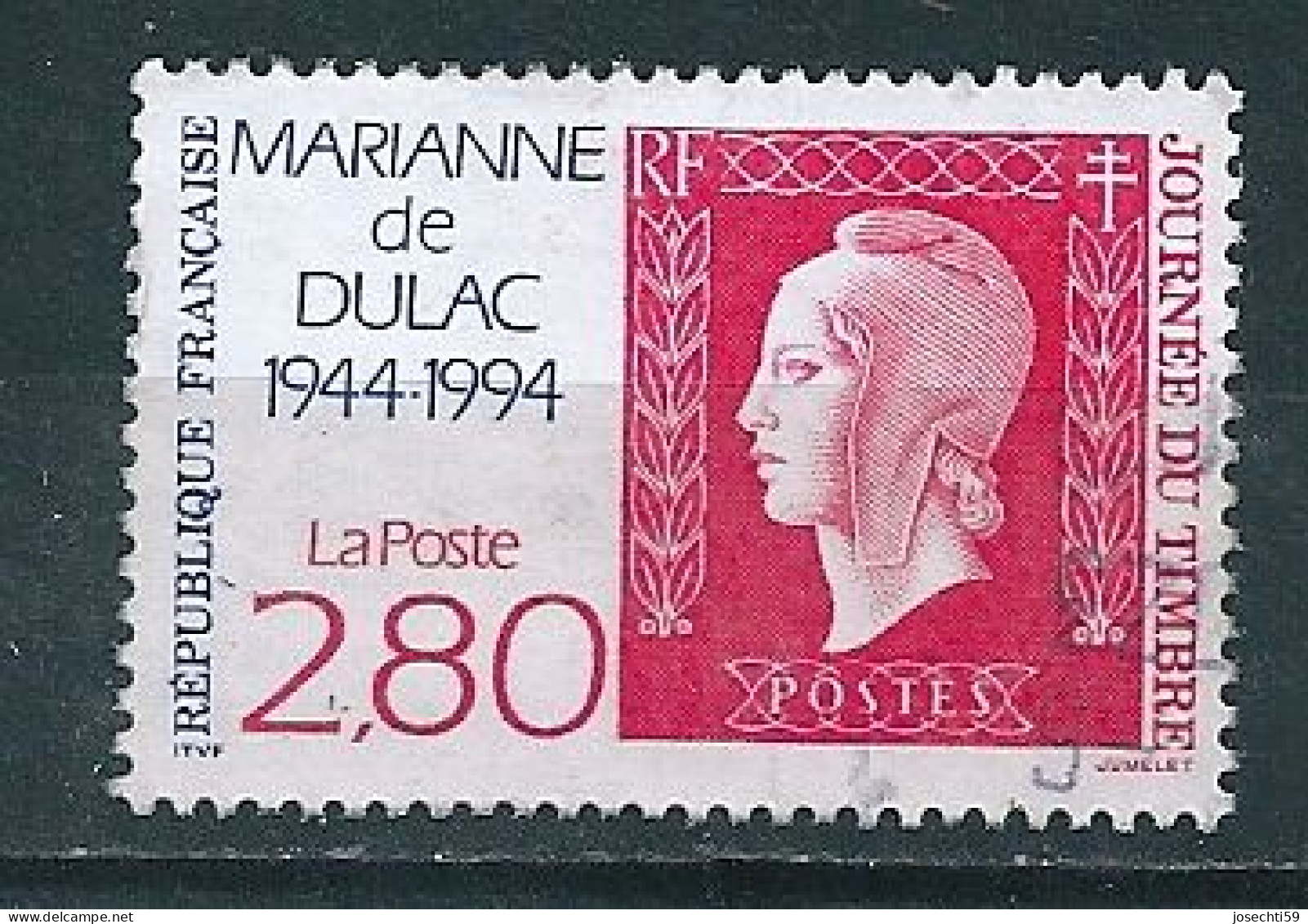 N° 2864 Journée Du Timbre 1994 50ème Anniversaire De La Marianne De Dulac  Timbre France Oblitéré 1994 - Gebraucht