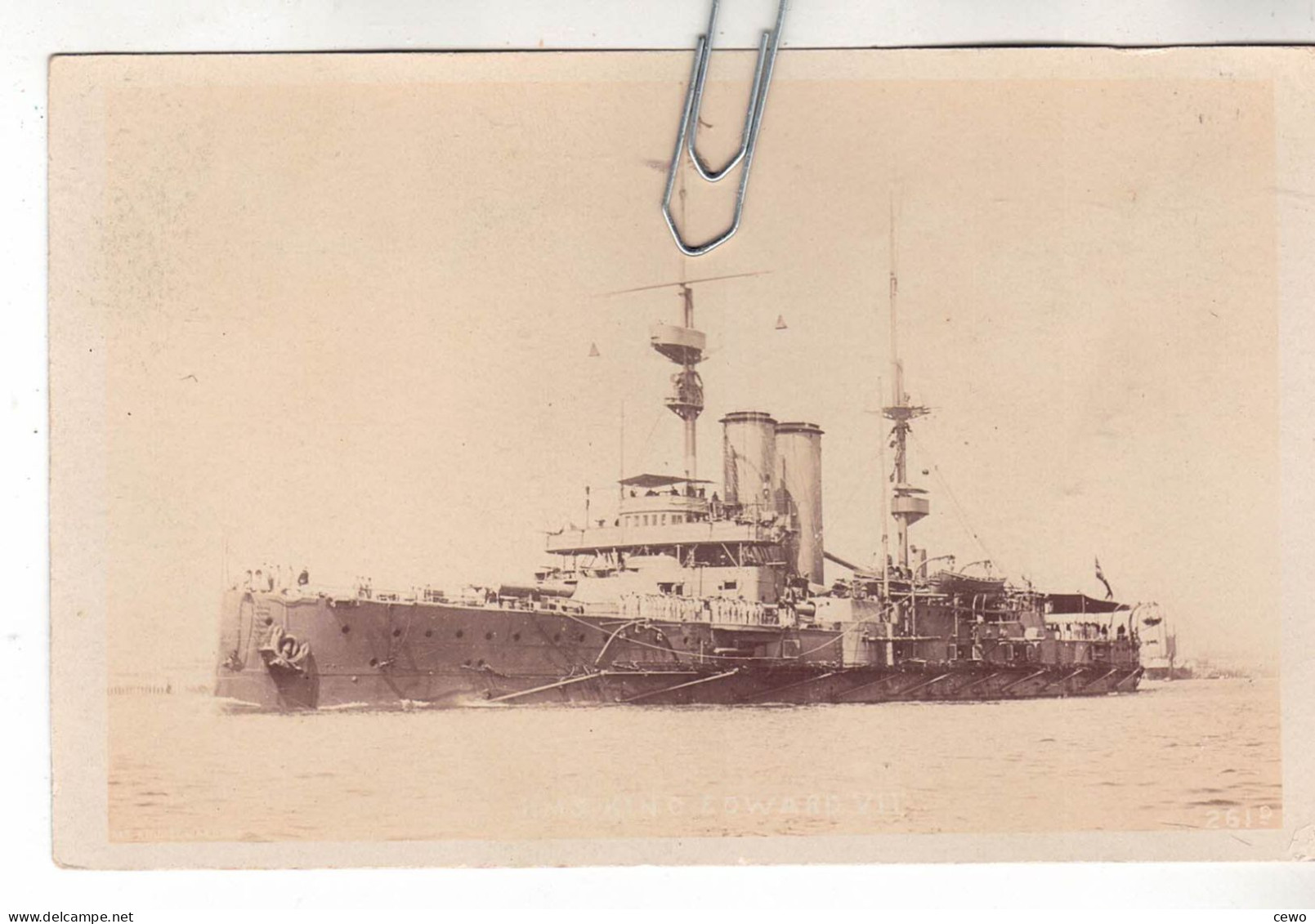 CPA MARINE NAVIRE DE GUERRE CUIRASSE ANGLAIS HMS H.M.S. KING EDWARD VII - Warships