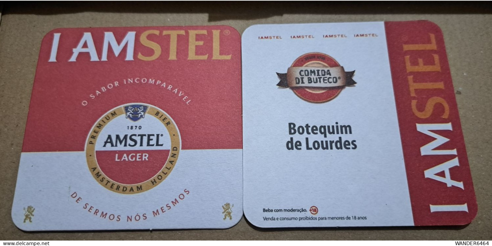 AMSTEL HISTORIC SET BRAZIL BREWERY  BEER  MATS - COASTERS #046 BUTEQUIM DE LOURDES - Beer Mats