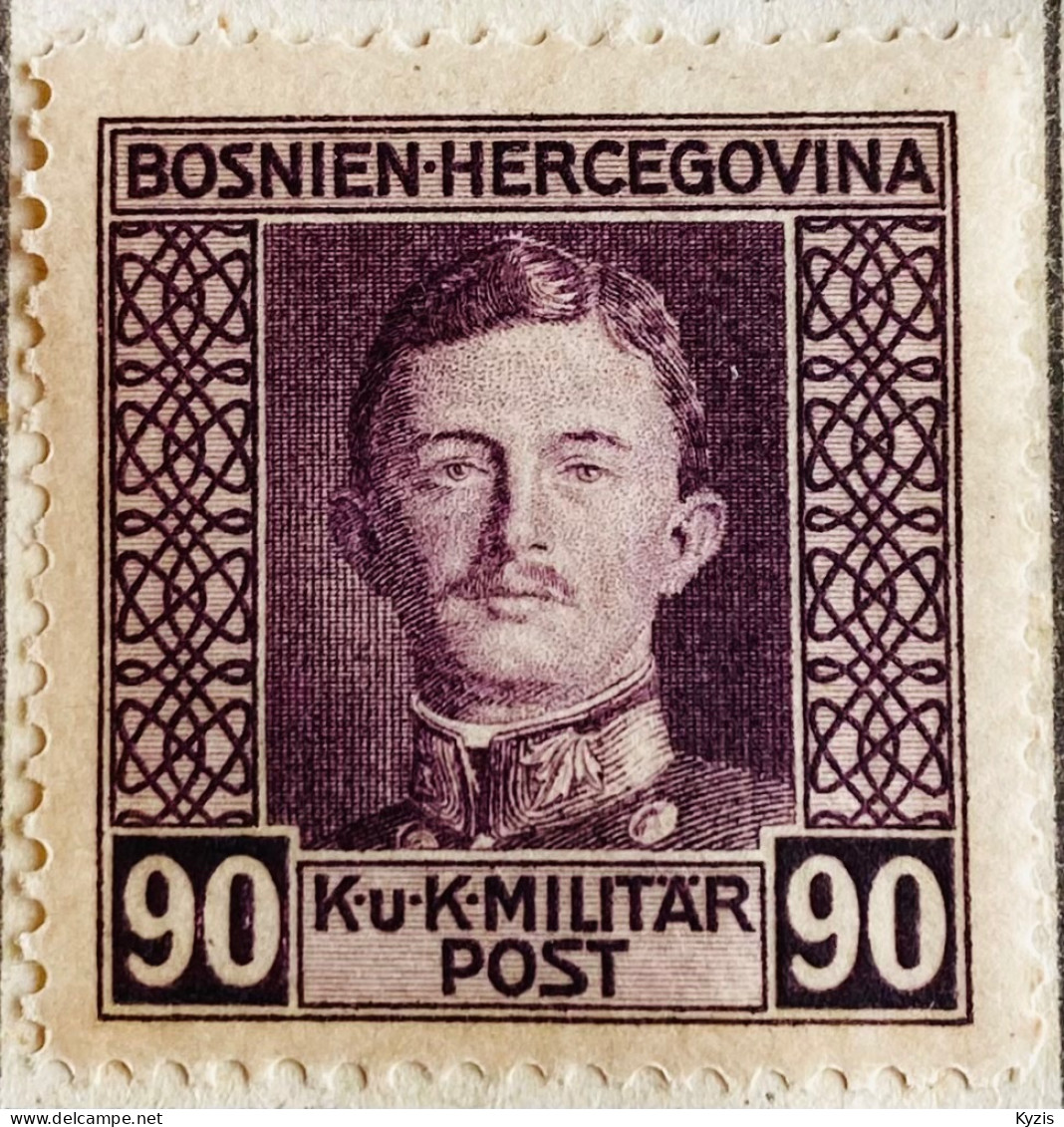 BOSNIE-HERZÉGOVINE - Charles Ier 1917 - MICHEL 137 A, NEUF AVEC GOMME - Bosnie-Herzegovine