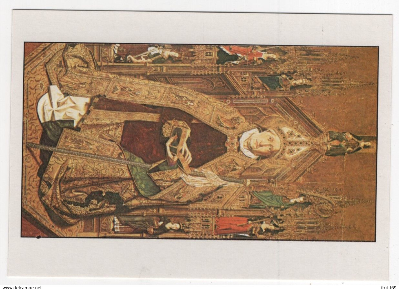 AK 210180 ART / PAINTING ... - Bartolomé Bermejo - Thronender Hl. Dominikus Mit Den Sieben Kardinaltugenden - Malerei & Gemälde