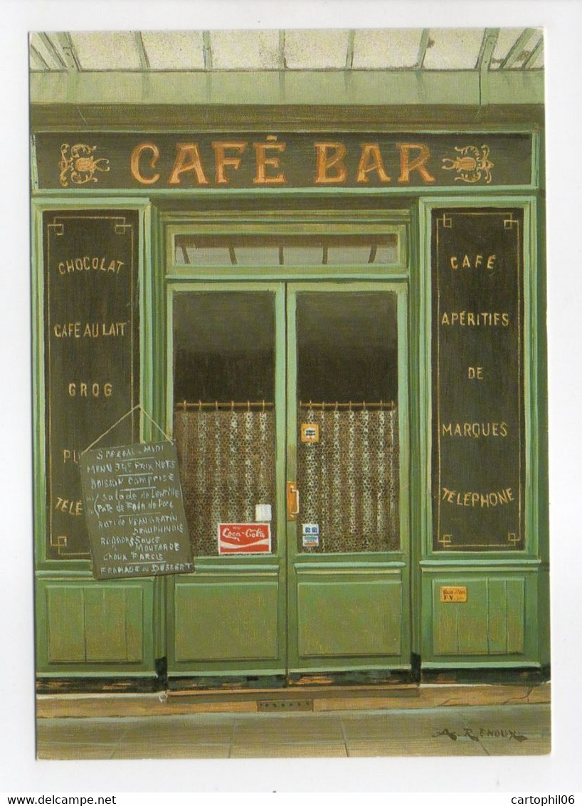 - CPM PEINTURE - ANDRÉ RENOUX : CAFÉ BAR - Editions André Roussard RF50 - - Paintings