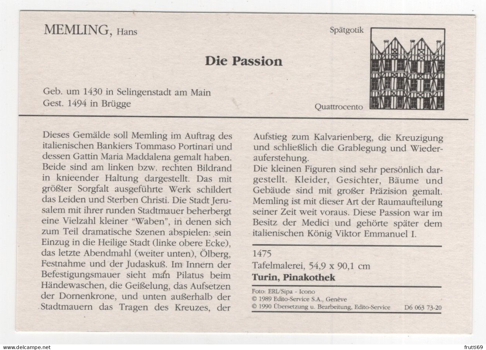 AK 210181 ART / PAINTING ... - Hans Memling - Die Passion - Paintings
