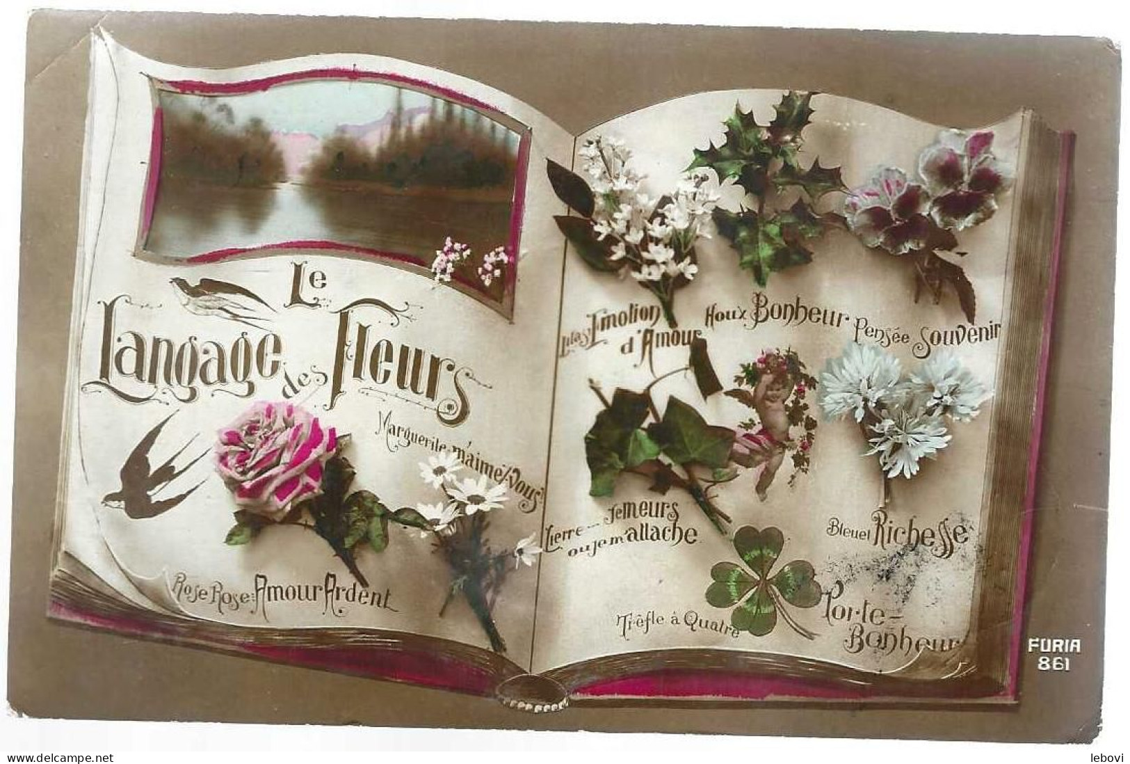 « Le Langage Des Fleurs » § Ed. FURIA (1921) – Belle Oblitération De BOUSVAL - Fleurs