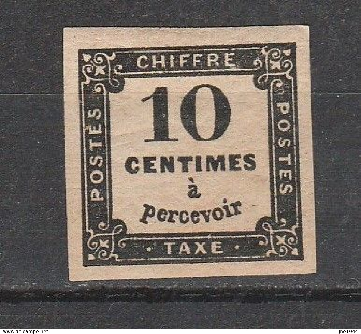 France Taxe N° 2 * Noir 10c - 1859-1959 Postfris