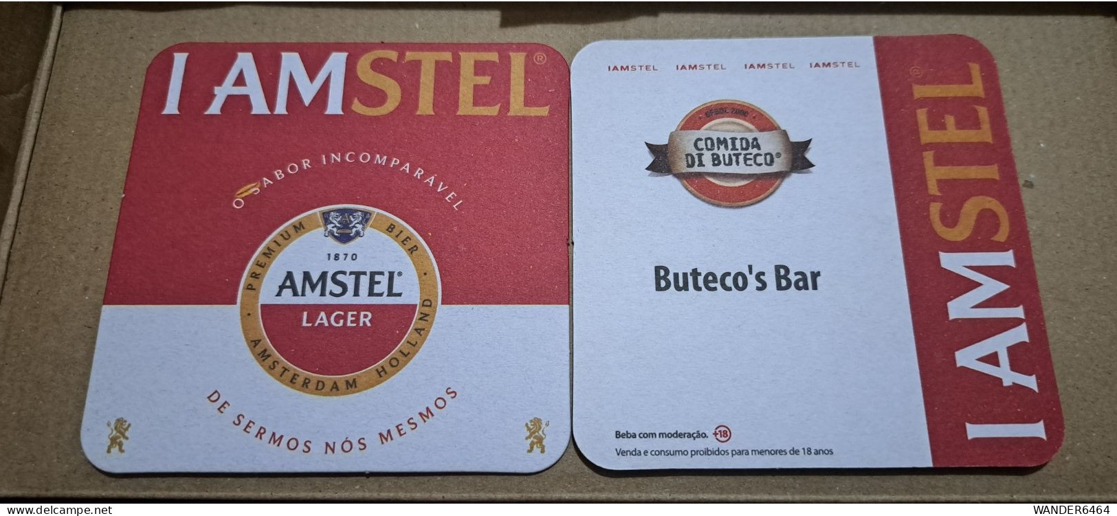 AMSTEL HISTORIC SET BRAZIL BREWERY  BEER  MATS - COASTERS #048  BUTECO'S BAR - Sous-bocks