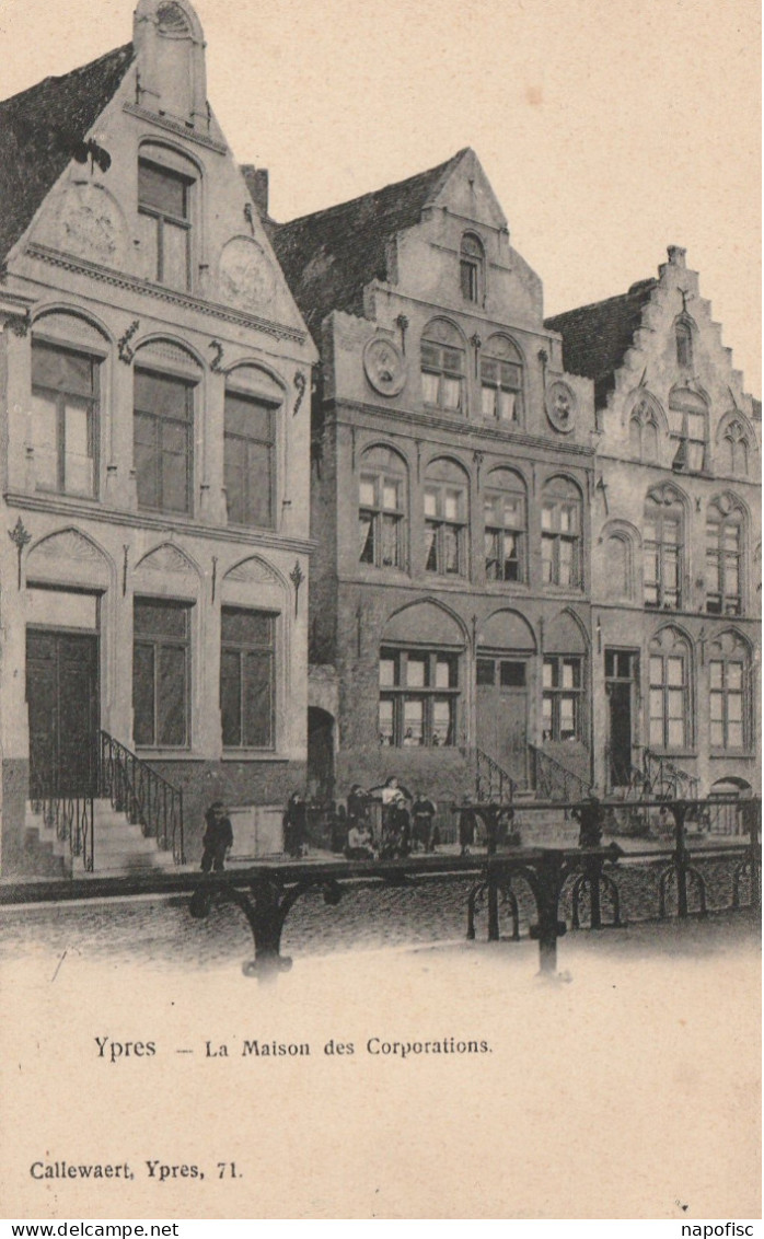 104-Ieper-Ypres Gildehuis Der Huidevetters Maison Des Corporations - Ieper