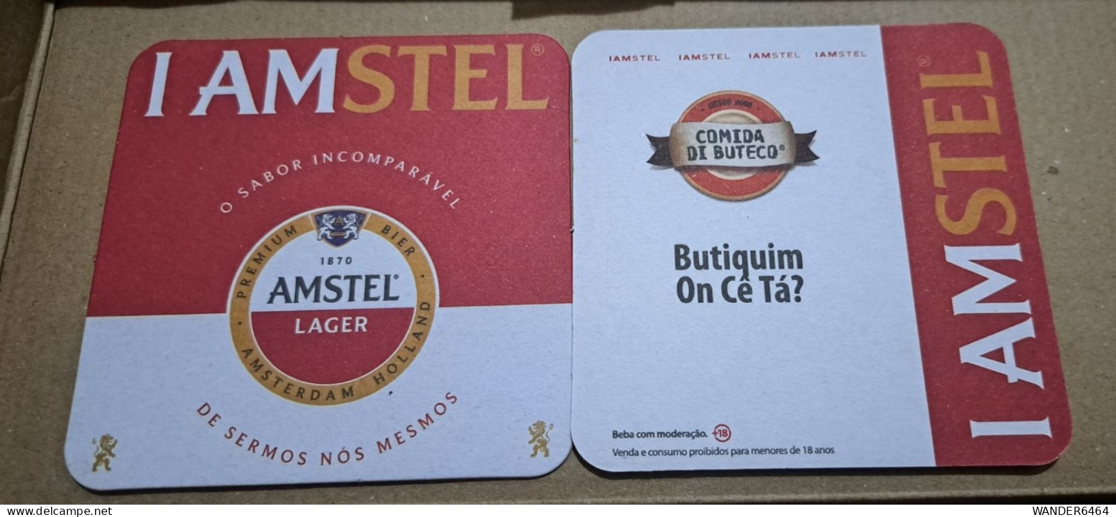 AMSTEL HISTORIC SET BRAZIL BREWERY  BEER  MATS - COASTERS #049 BUTIQUIM ON CE TA - Beer Mats