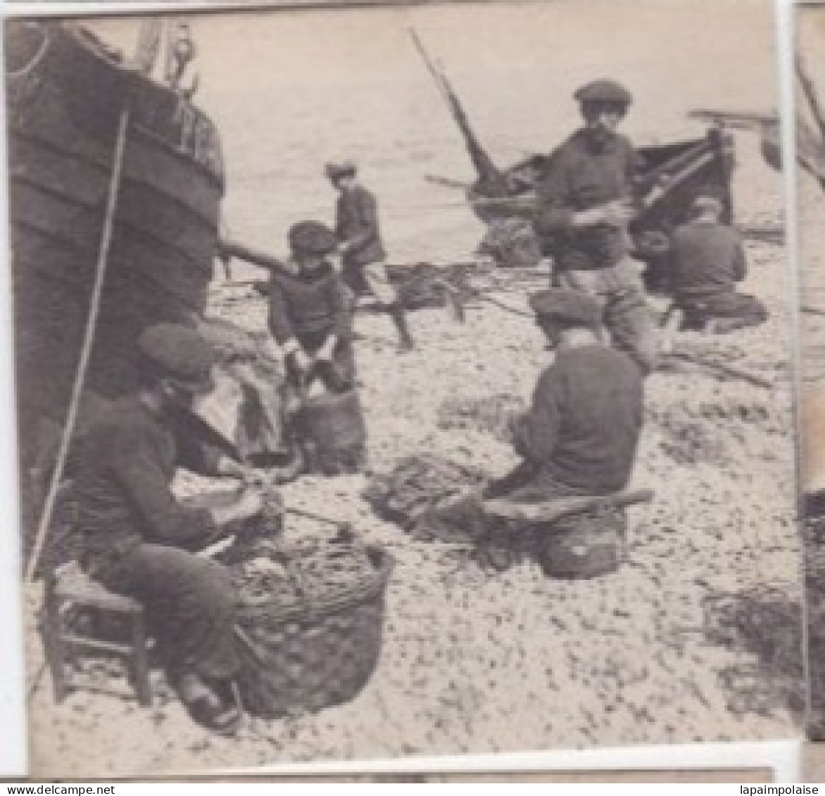 Photo Bateau De Pêche Immatriculée F1571 Préparatifs Des Filets Et Casiers   Réf 30227 - Bateaux