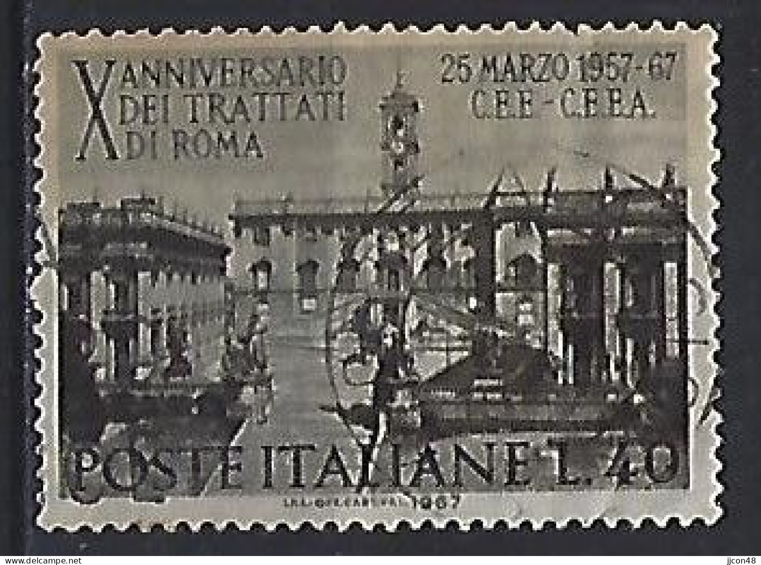 Italy 1967  10 Jahrestag Unterzeichnung Romischen Vertrage (o) Mi.1221 - 1961-70: Usati