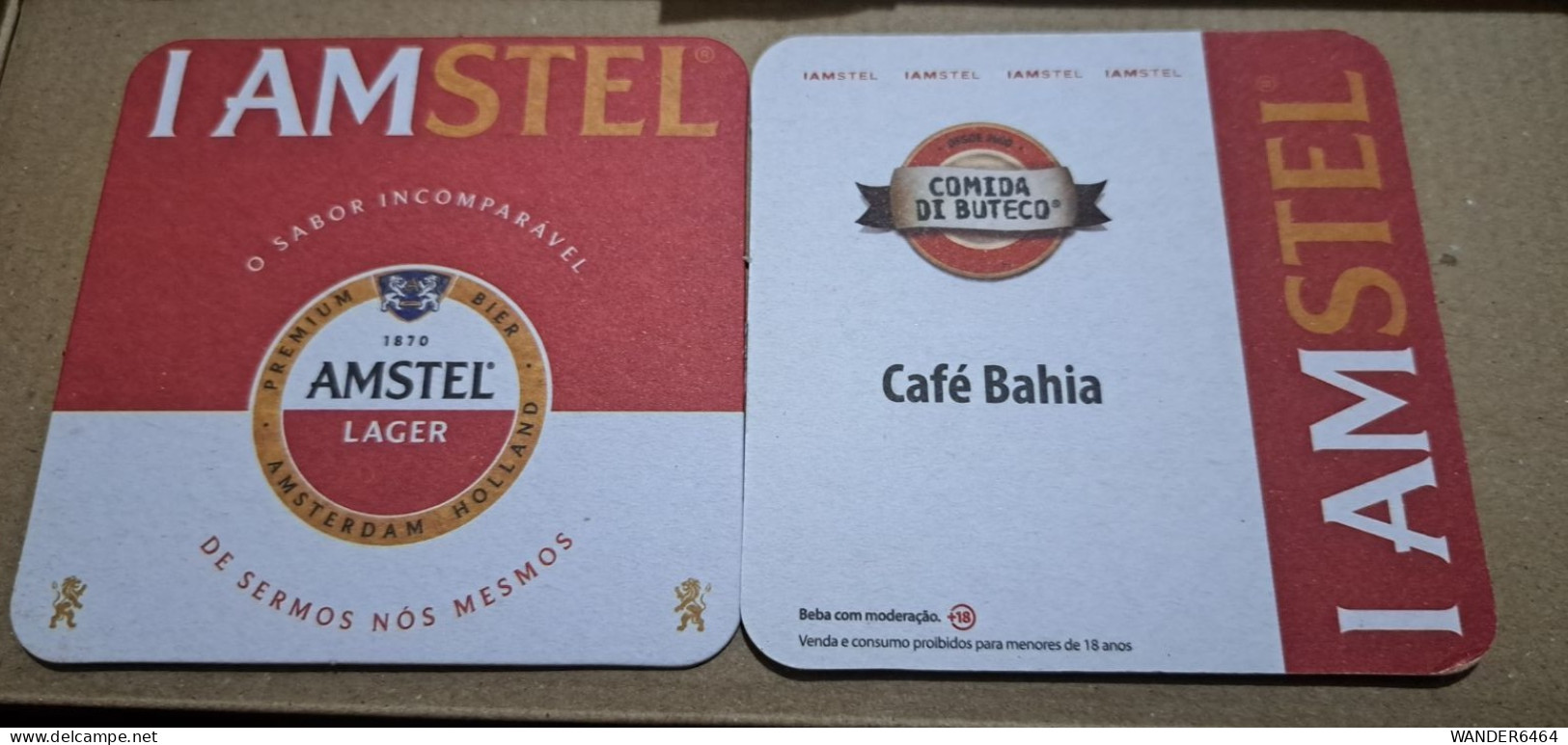 AMSTEL HISTORIC SET BRAZIL BREWERY  BEER  MATS - COASTERS #050 CAFE BAHIA BAR - Portavasos