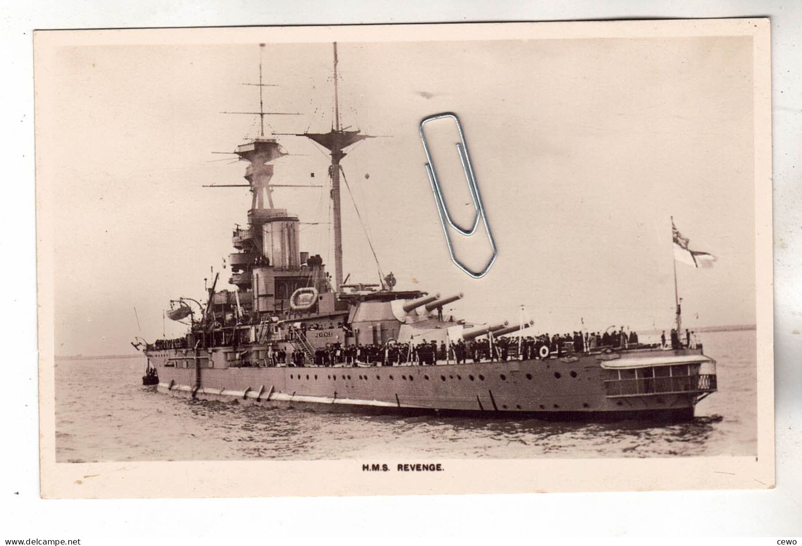 CPA MARINE NAVIRE DE GUERRE CUIRASSE ANGLAIS HMS H.M.S. REVENGE - Oorlog