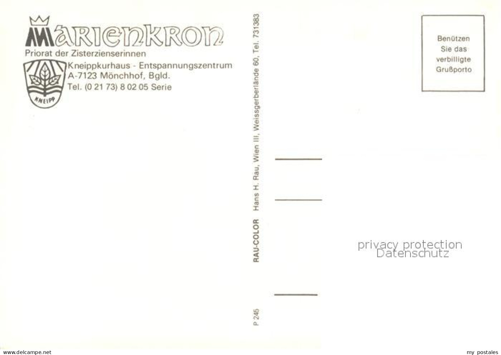 73339576 Moenchhof Burgenland Marienkron Priorat Der Zisterzienserinnen Kneippku - Other & Unclassified