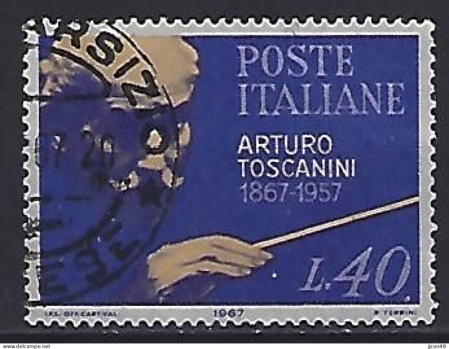 Italy 1967  Arturo Toscanini (o) Mi.1223 - 1961-70: Usados