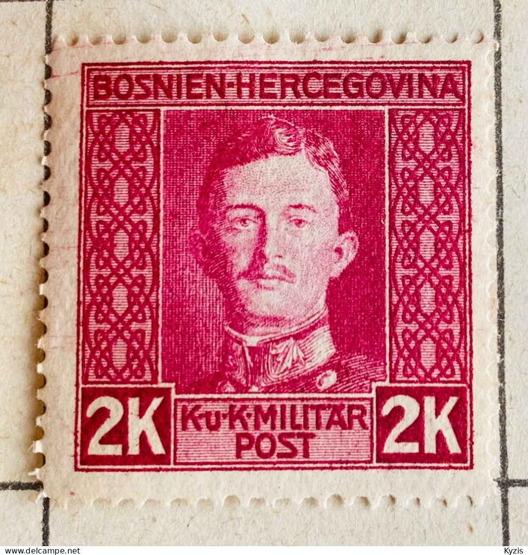 BOSNIE-HERZÉGOVINE 1917 - VARIÉTÉ COULEUR - CHARLES 1er, Michel 138 A - Bosnia Herzegovina