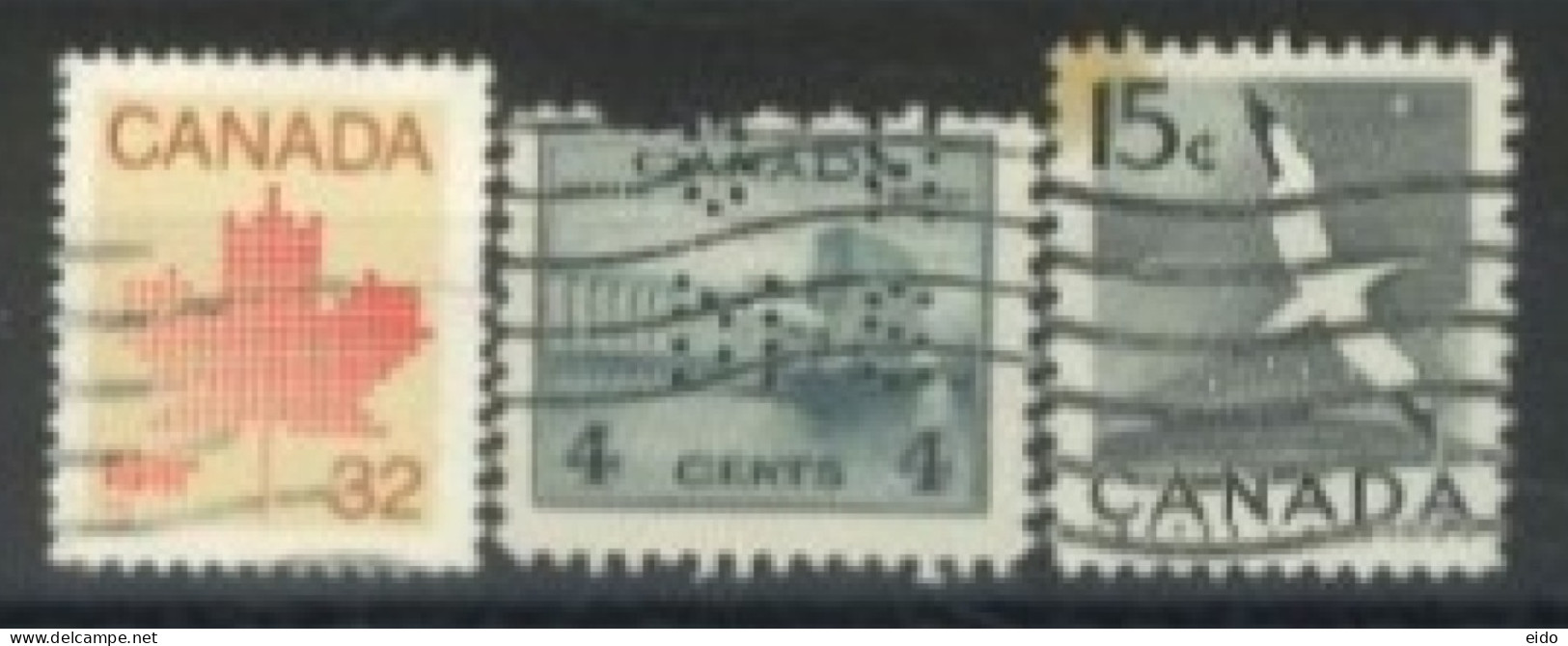 CANADA - STAMPS SET OF 3, USED. - Oblitérés