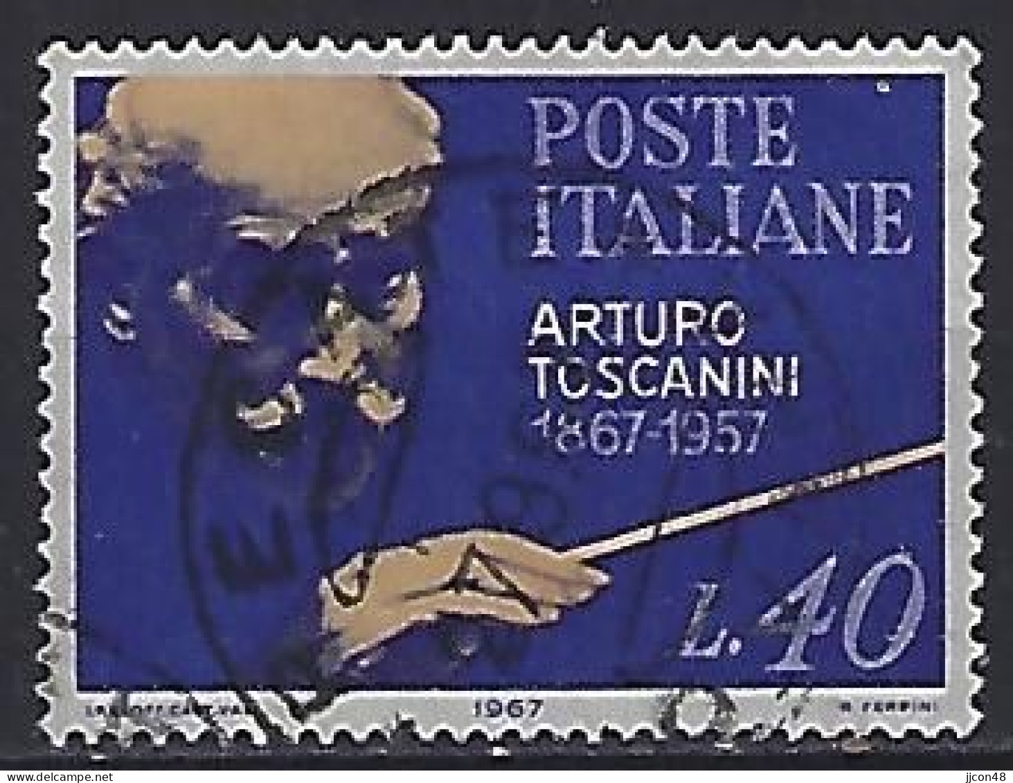 Italy 1967  Arturo Toscanini (o) Mi.1223 - 1961-70: Usados