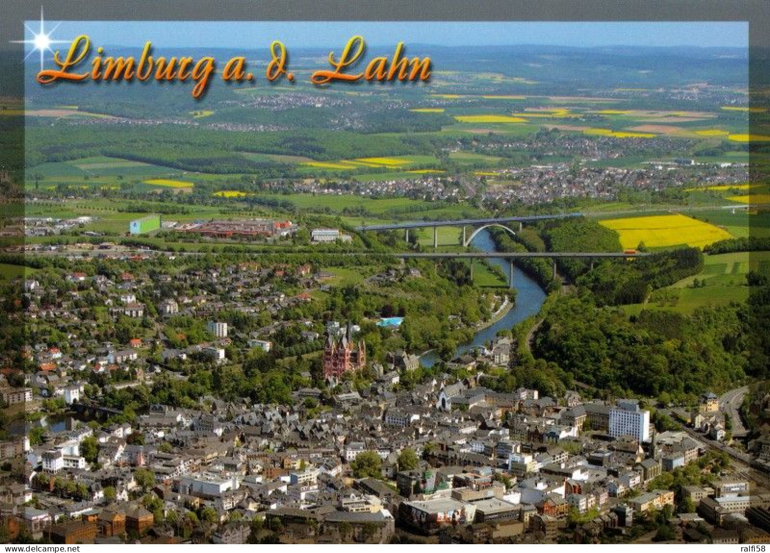 1 AK Germany / Hessen * Blick Auf Die Stadt Limburg An Der Lahn - Luftbildaufnahme * - Limburg