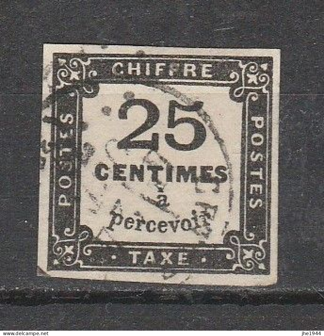 France Taxe N° 5 Noir 25c - 1859-1959 Usados