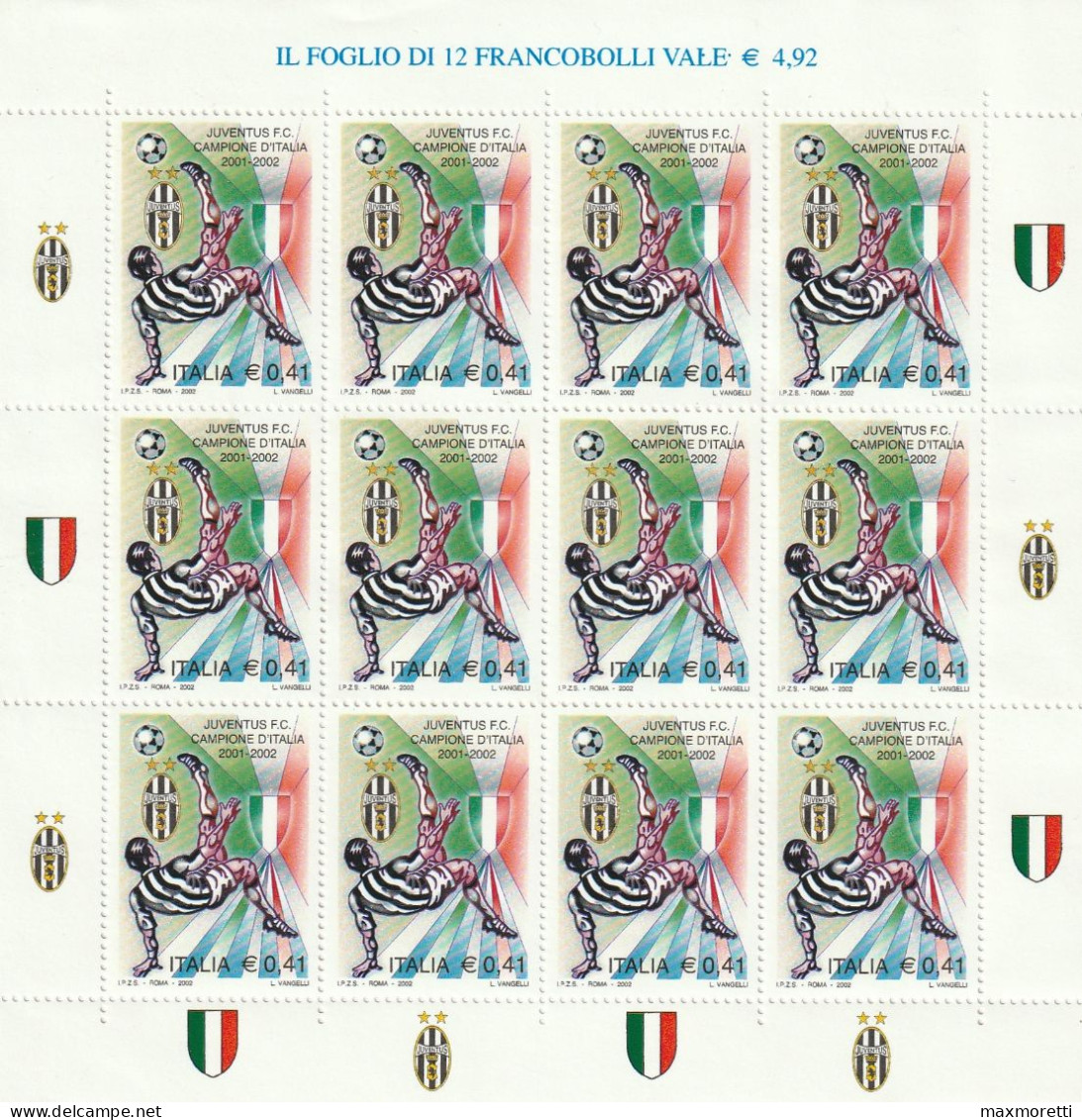 Juventus Campione Di Italia 2001 2002 - Blocs-feuillets