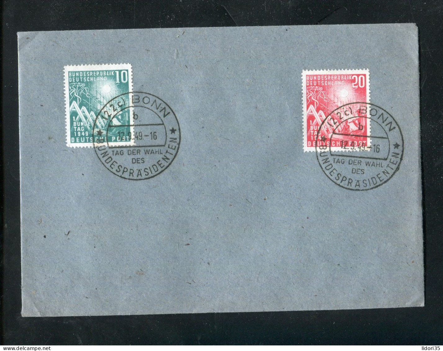 "BUNDESREPUBLIK DEUTSCHLAND" 1949, Mi. 111/112 Auf Blancobrief SSt. "BONN, Wahl Bundespraesident" (L1180) - Covers & Documents