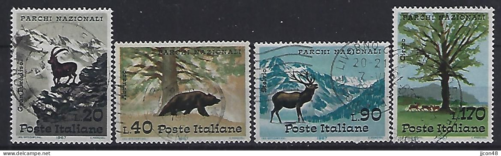 Italy 1967  Nationalparks (o) Mi.1226-1229 - 1961-70: Used