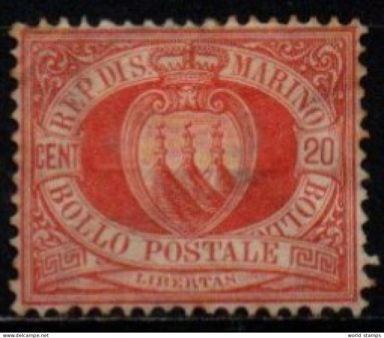 SAINT-MARIN 1877-90 * PLI-CREASE - Unused Stamps