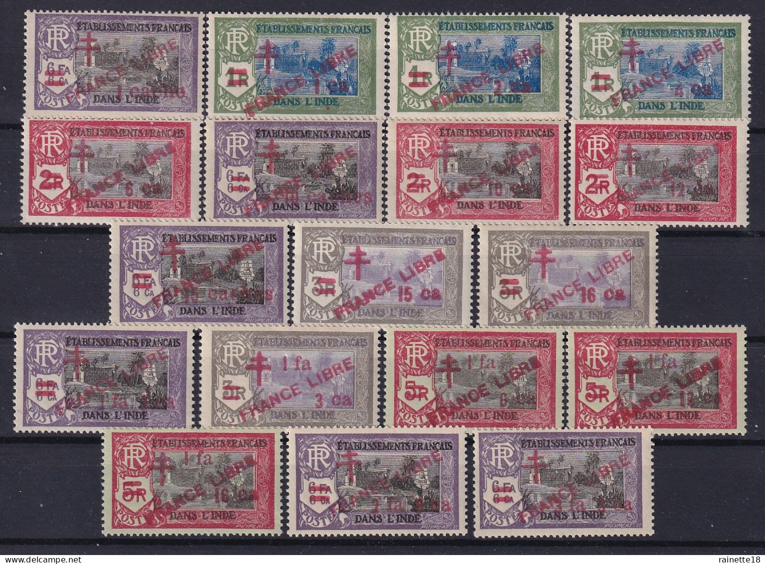 Inde            198/216 **   Manque Le 201 - Unused Stamps