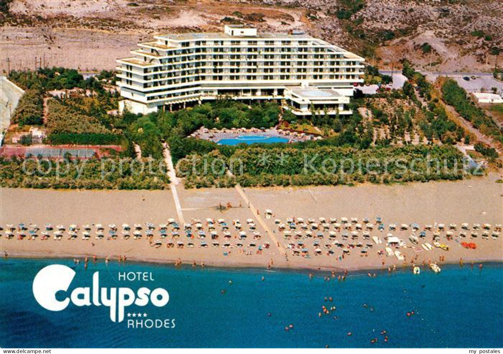 73338955 Rhodos Rhodes Aegaeis Fliegeraufnahme Hotel Calypso Strand Rhodos Rhode - Griechenland