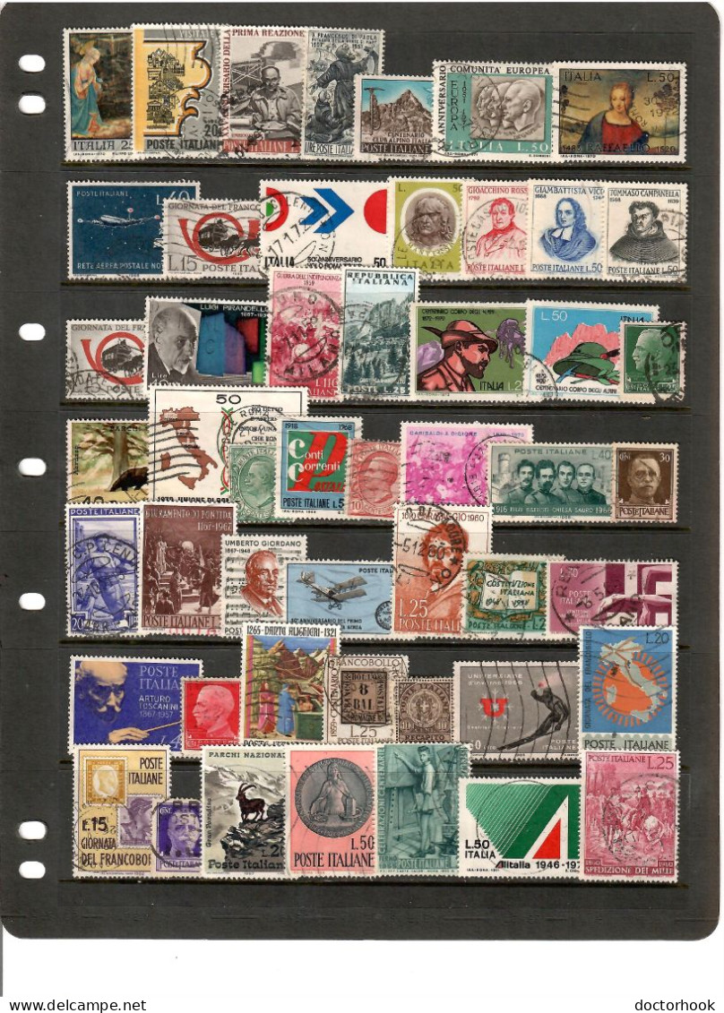 ITALY 50 DIFFERENT USED (STOCK SHEET NOT INCLUDED) (CONDITION PER SCAN) (Per50-1) - Colecciones