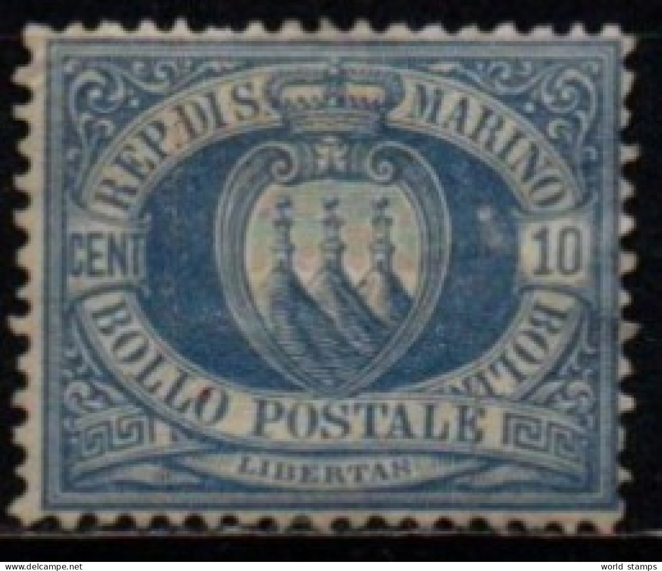 SAINT-MARIN 1877-90 SANS GOMME - Unused Stamps