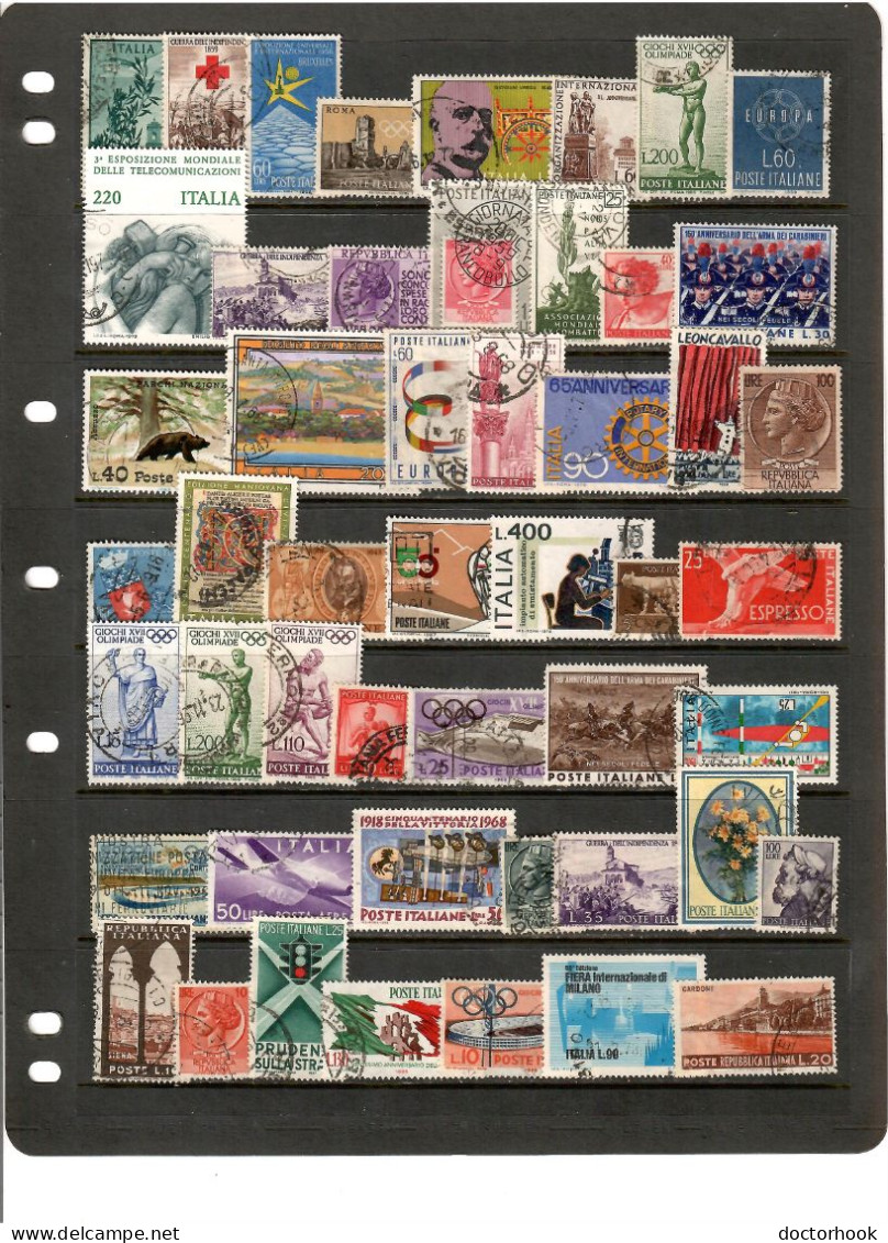 ITALY 50 DIFFERENT USED (STOCK SHEET NOT INCLUDED) (CONDITION PER SCAN) (Per50-2) - Sammlungen