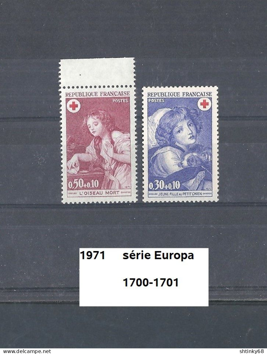 Série Croix-Rouge De 1971 Neuf ** Y&T N° 1700-1701 - Ungebraucht
