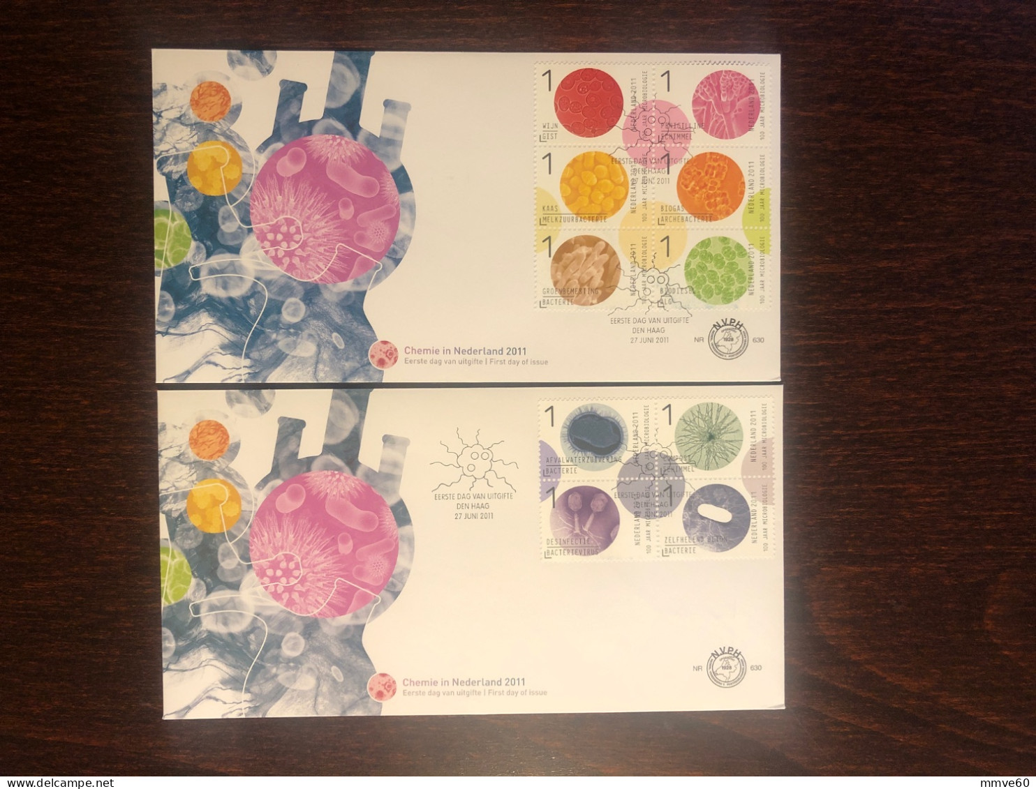 NETHERLANDS  FDC COVER 2011 YEAR  MICROBIOLOGY DIFFERENT BACTERIAS HEALTH MEDICINE STAMPS - FDC