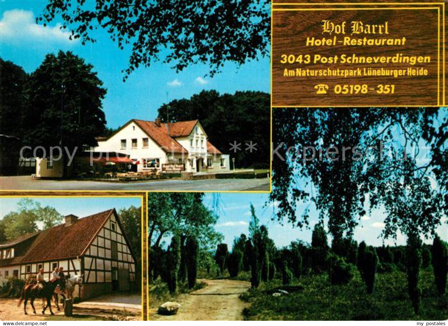 73338808 Schneverdingen Hotel Hof Barrl Restaurant Fachwerk Reiter  Schneverding - Schneverdingen