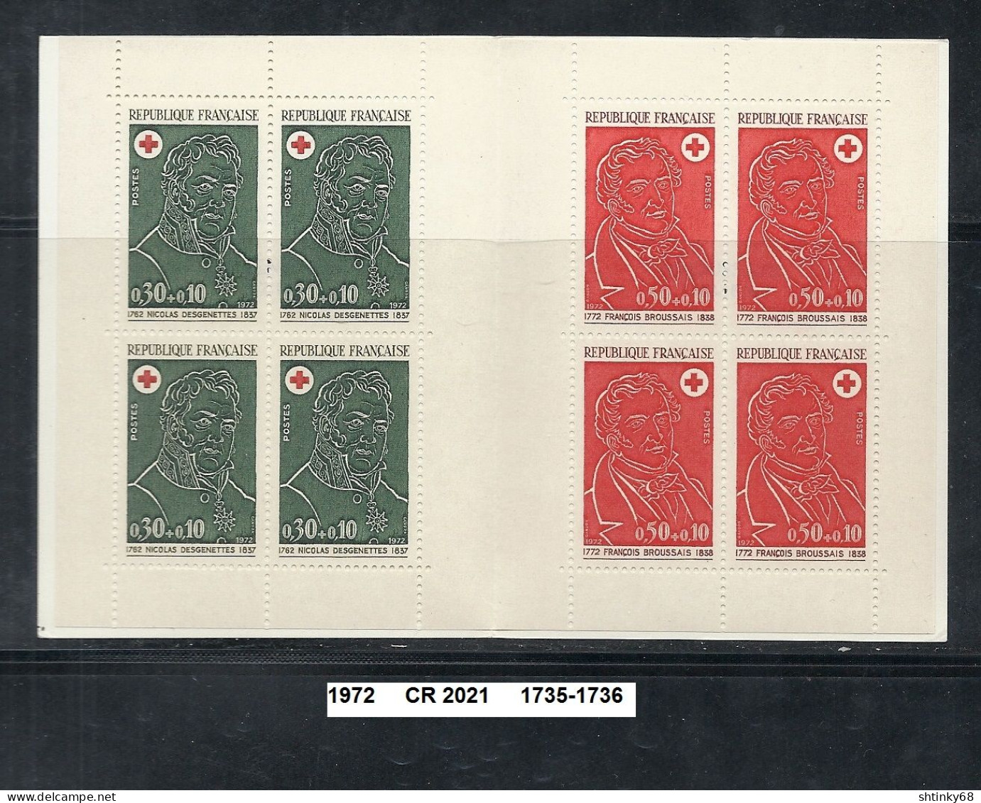 Carnet Croix-Rouge De 1972 Neuf** Y&T N° CR 2021 (1735-1736) - Rode Kruis