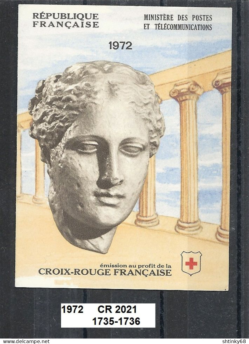 Carnet Croix-Rouge De 1972 Neuf** Y&T N° CR 2021 (1735-1736) - Croce Rossa