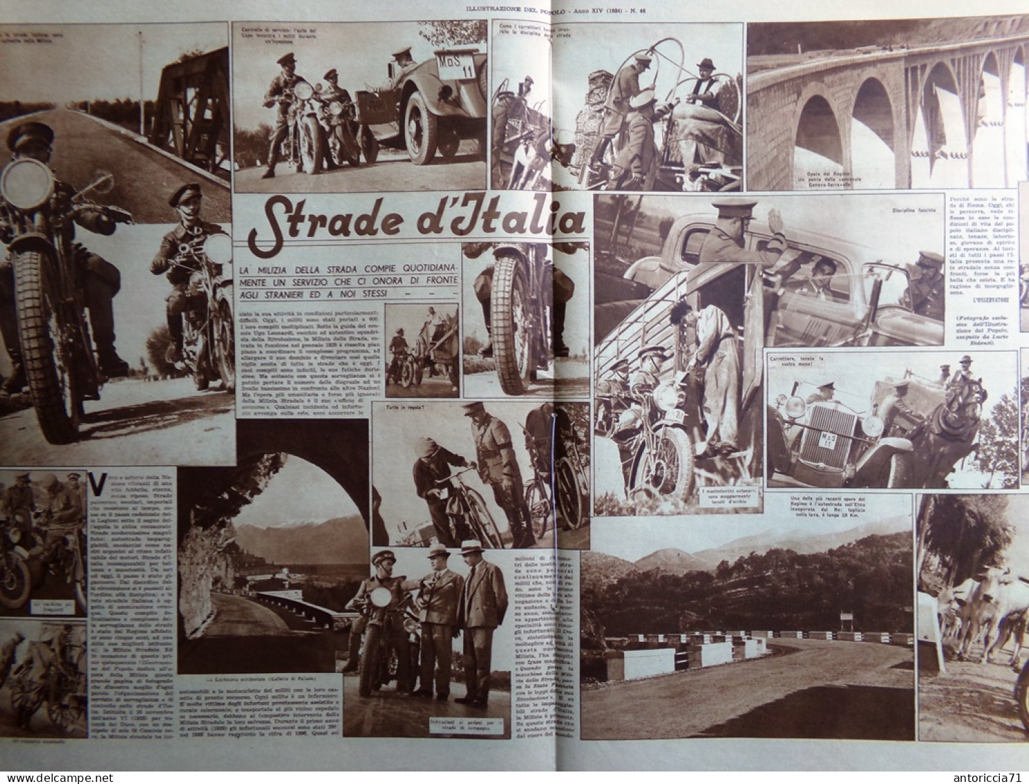 Illustrazione Del Popolo 17 Novembre 1934 Neri D'America Rossini Strade D'Italia - Other & Unclassified