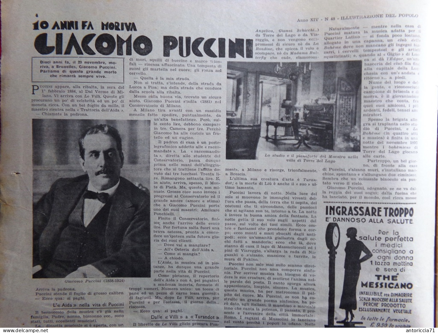 Illustrazione Del Popolo 1 Dicembre 1934 Puccini Officine Scimmie Difesa Città - Otros & Sin Clasificación