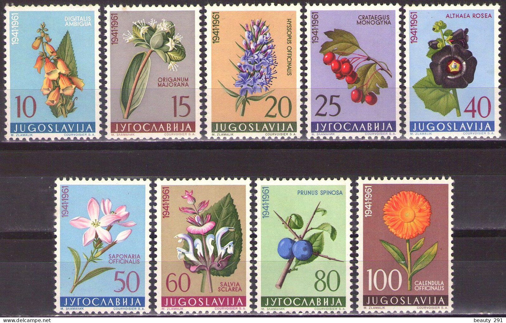 Yugoslavia 1961 - Flowers - Flora - Mi 943-951 - MNH**VF - Ongebruikt