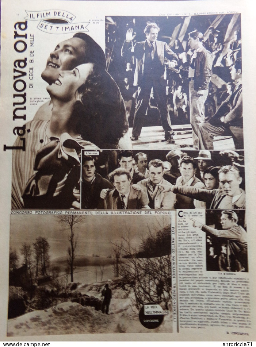 Illustrazione Del Popolo 18 Febbraio 1934 Duce E Milizia Syrius Sedia Elettrica - Autres & Non Classés
