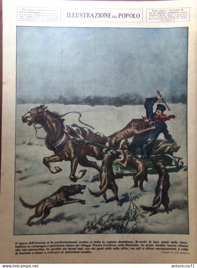 Illustrazione Del Popolo 21 Gennaio 1934 Ossek Stavisky Garbo Rockefeller Asino - Andere & Zonder Classificatie