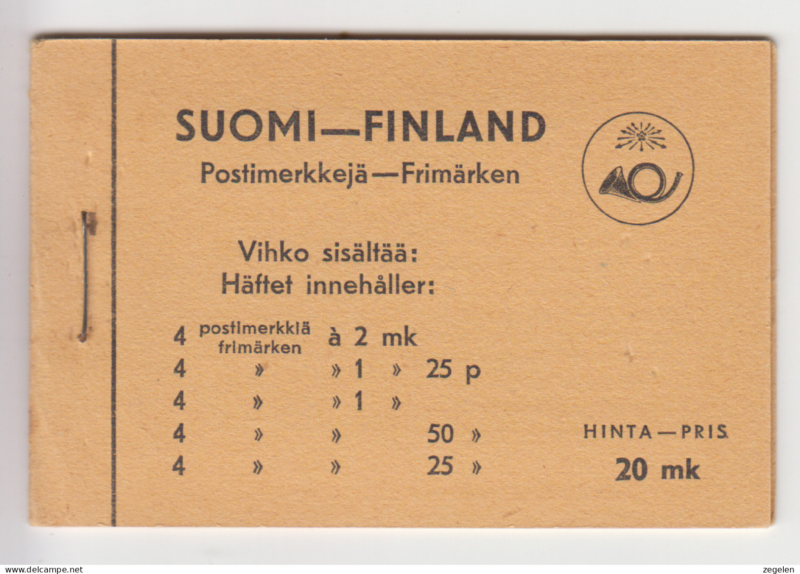 Finland Postzegelboekje   Facit H2 ** - Markenheftchen