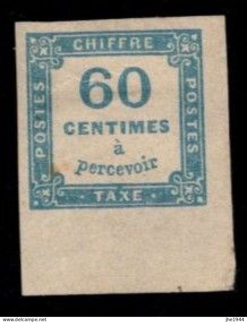 France Taxe N° 9 * Bleu 60 C - 1960-.... Postfris