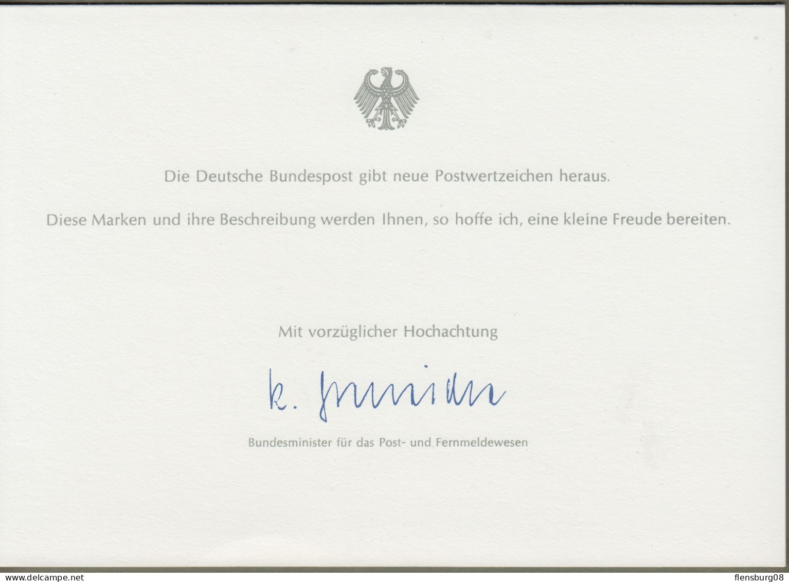 Bund: Minister Card - Ministerkarte Typ IV, Mi-Nr. 1105-07: " Grundgedanken Der Demokratie "  X - Covers & Documents