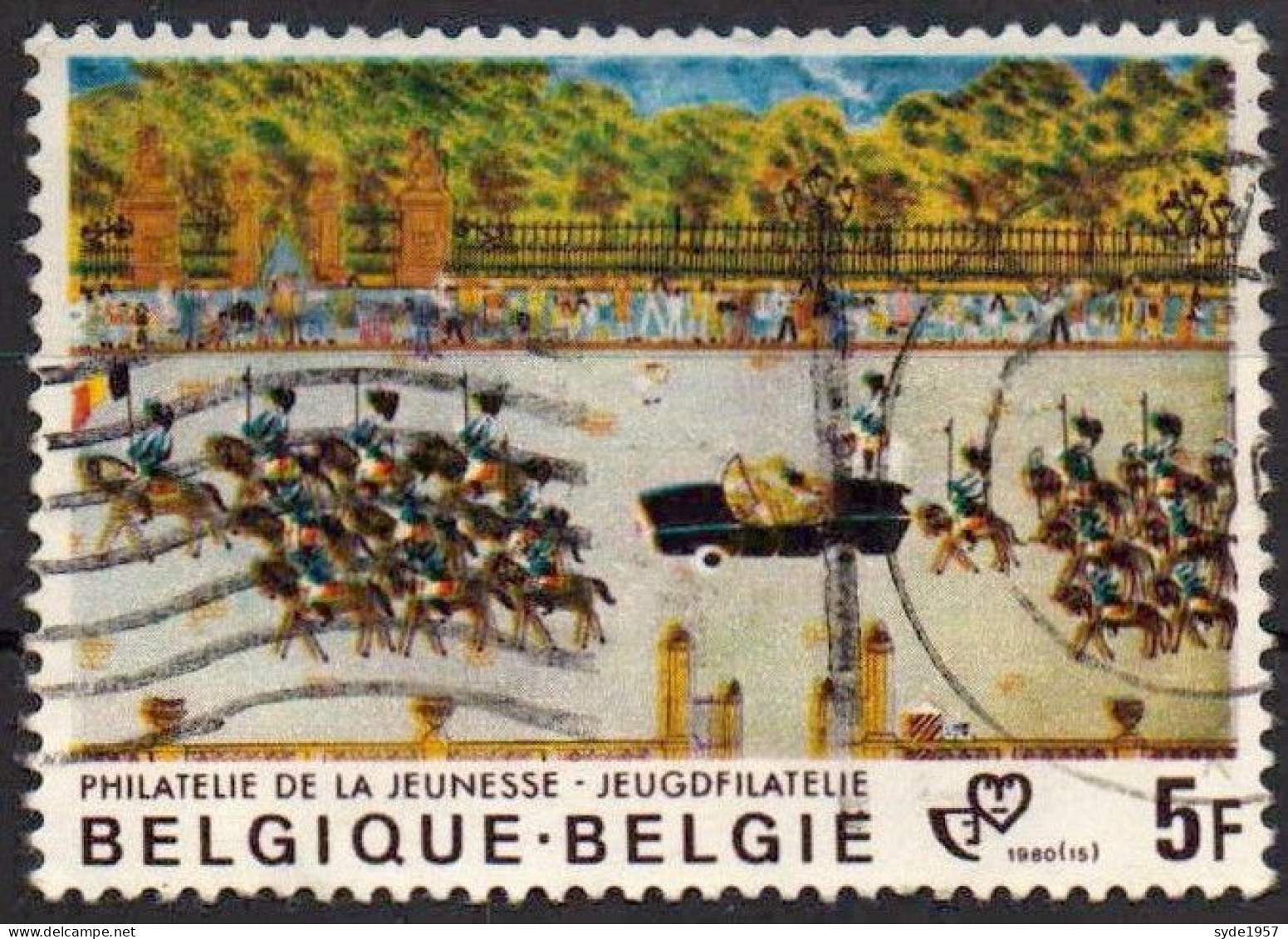 Belgique 1980 COB 1994V2 (doubles Pattes) Philatélie De La Jeunesse. J. Malvaux; Cote >2€50 - Gebraucht